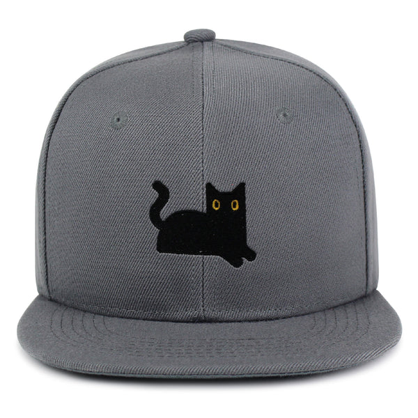 Black Cat Snapback Hat Embroidered Hip-Hop Baseball Cap Cat Mom