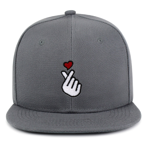 Korean Heart Finger Snapback Hat Embroidered Hip-Hop Baseball Cap Korea Sign