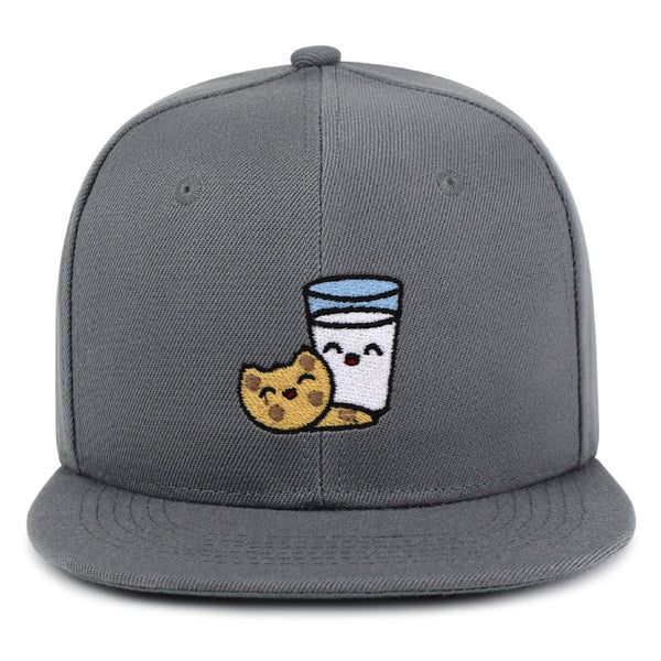 Milk and Cookie Snapback Hat Embroidered Hip-Hop Baseball Cap Snack