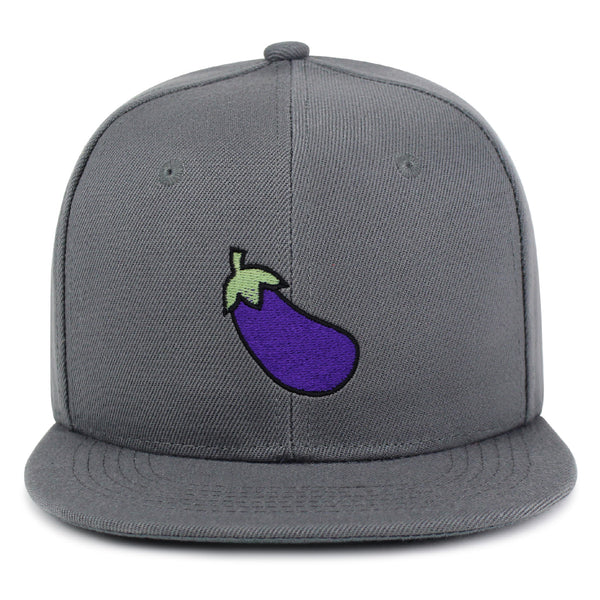 Eggplant Snapback Hat Embroidered Hip-Hop Baseball Cap Foodie Vegetable