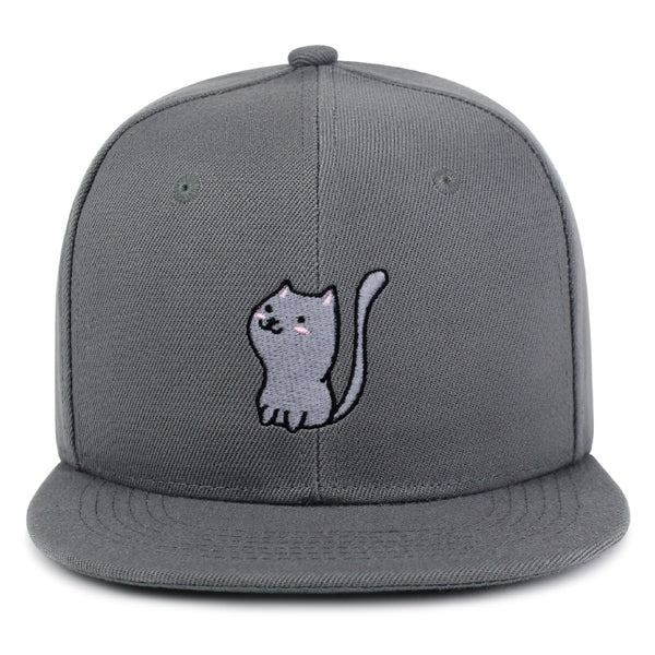 Meow Snapback Hat Embroidered Hip-Hop Baseball Cap Cat Kitty