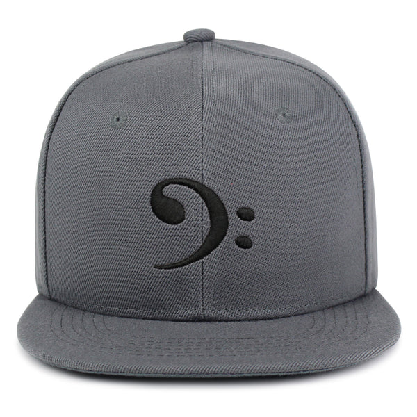 Bass Clef Snapback Hat Embroidered Hip-Hop Baseball Cap Music Symbol