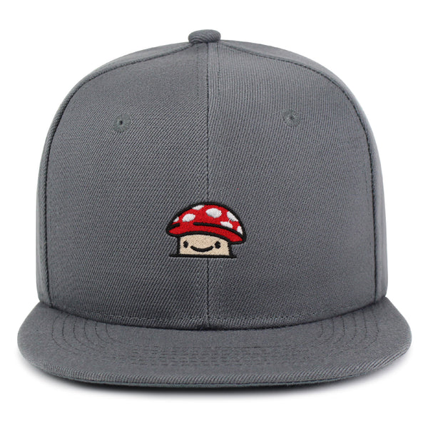 Mushroom  Snapback Hat Embroidered Hip-Hop Baseball Cap Red