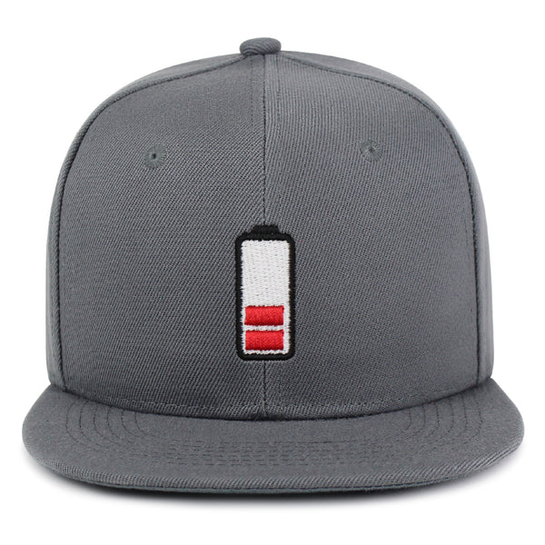 Low Battery Snapback Hat Embroidered Hip-Hop Baseball Cap Phone