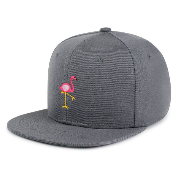 Flamingo Snapback Hat Embroidered Hip-Hop Baseball Cap Bird Pink