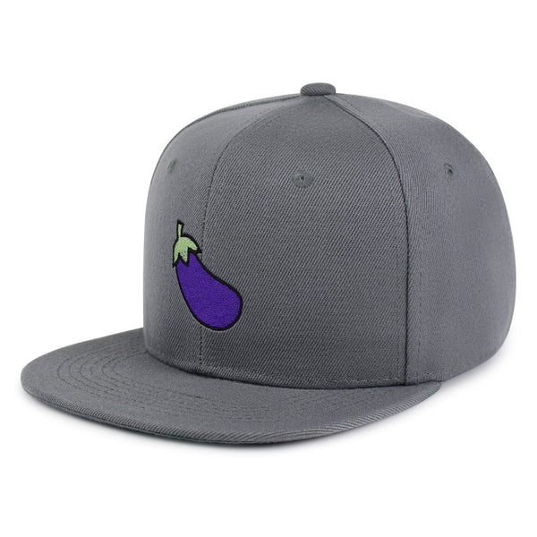 Eggplant Snapback Hat Embroidered Hip-Hop Baseball Cap Foodie Vegetable