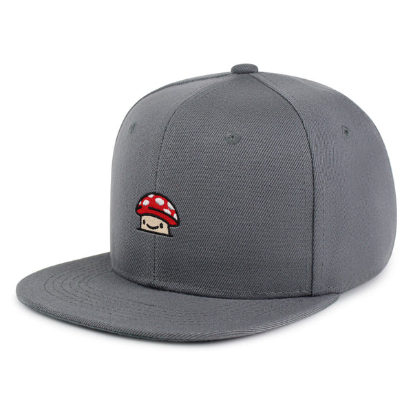 Mushroom  Snapback Hat Embroidered Hip-Hop Baseball Cap Red