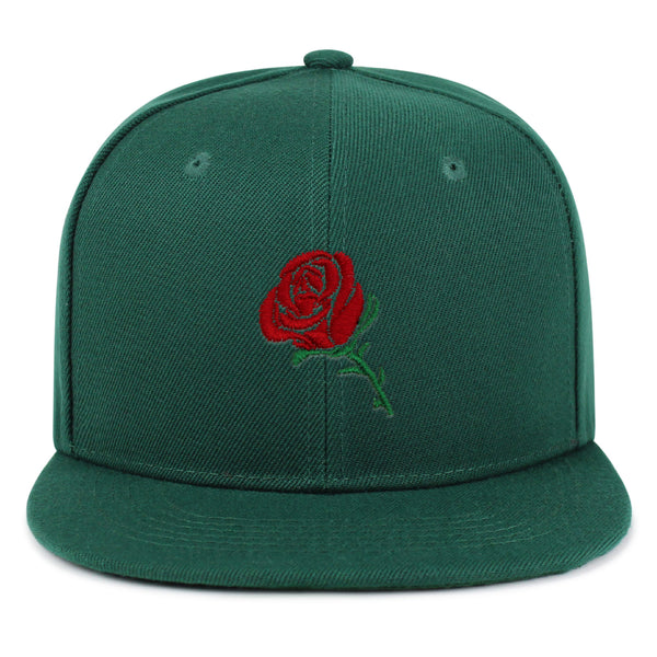 Rose Snapback Hat Embroidered Hip-Hop Baseball Cap Flower Floral Love