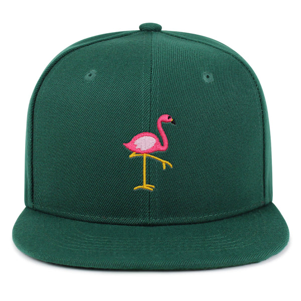 Flamingo Snapback Hat Embroidered Hip-Hop Baseball Cap Bird Pink