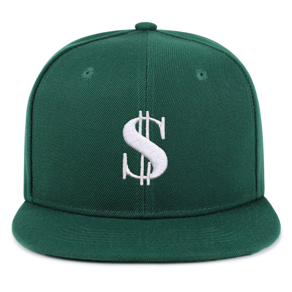 Dollar Sign Snapback Hat Embroidered Hip-Hop Baseball Cap Money Cash