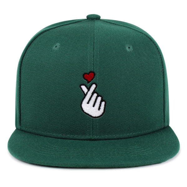 Korean Heart Finger Snapback Hat Embroidered Hip-Hop Baseball Cap Korea Sign