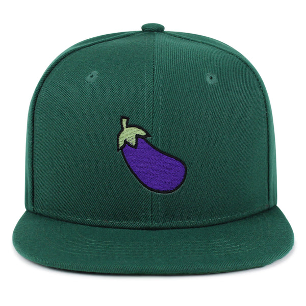 Eggplant Snapback Hat Embroidered Hip-Hop Baseball Cap Foodie Vegetable