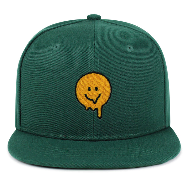 Melted Smile Snapback Hat Embroidered Hip-Hop Baseball Cap Sad Face