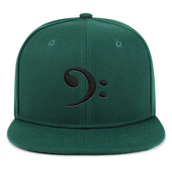 Bass Clef Snapback Hat Embroidered Hip-Hop Baseball Cap Music Symbol