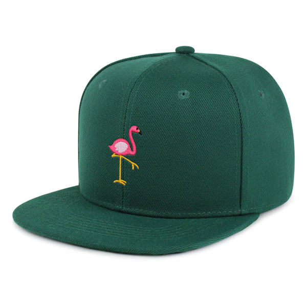 Flamingo Snapback Hat Embroidered Hip-Hop Baseball Cap Bird Pink