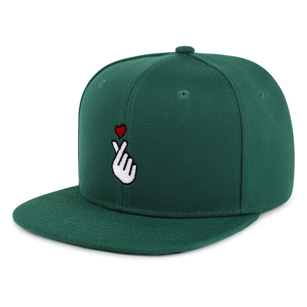 Korean Heart Finger Snapback Hat Embroidered Hip-Hop Baseball Cap Korea Sign