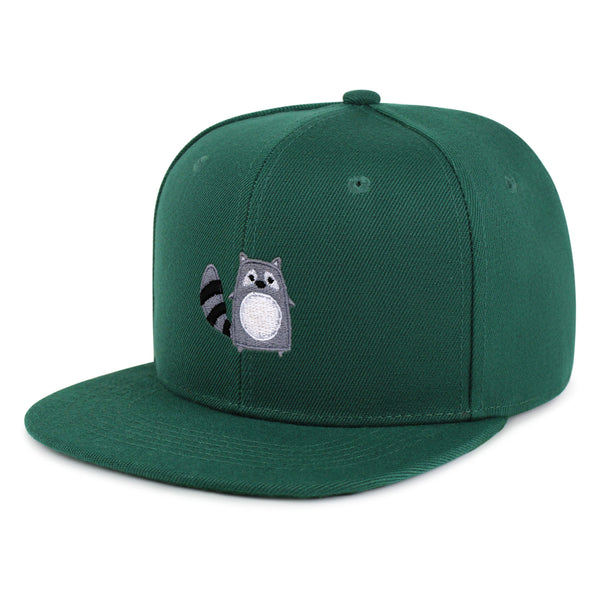 Racoon Snapback Hat Embroidered Hip-Hop Baseball Cap Cute Zoo