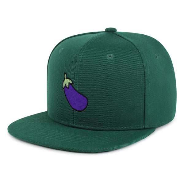 Eggplant Snapback Hat Embroidered Hip-Hop Baseball Cap Foodie Vegetable