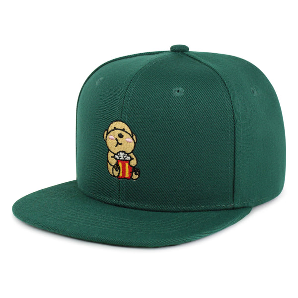 Popcorn Dog Snapback Hat Embroidered Hip-Hop Baseball Cap Puppy Poodle