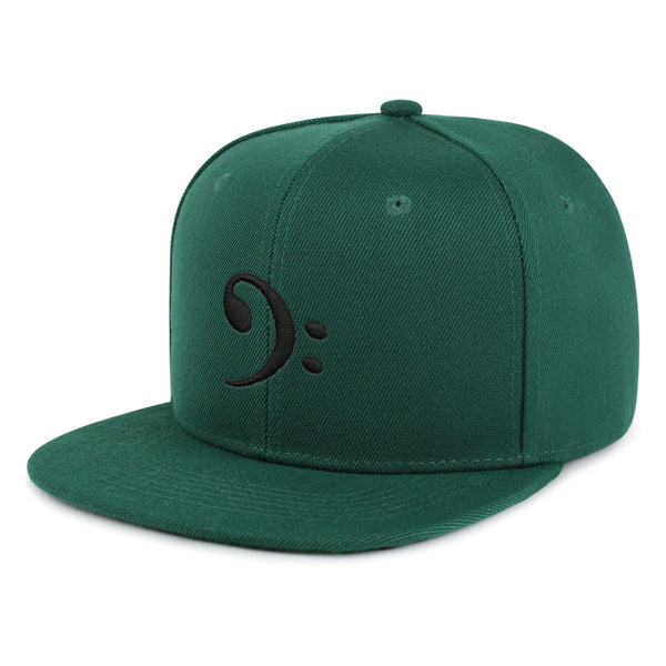 Bass Clef Snapback Hat Embroidered Hip-Hop Baseball Cap Music Symbol