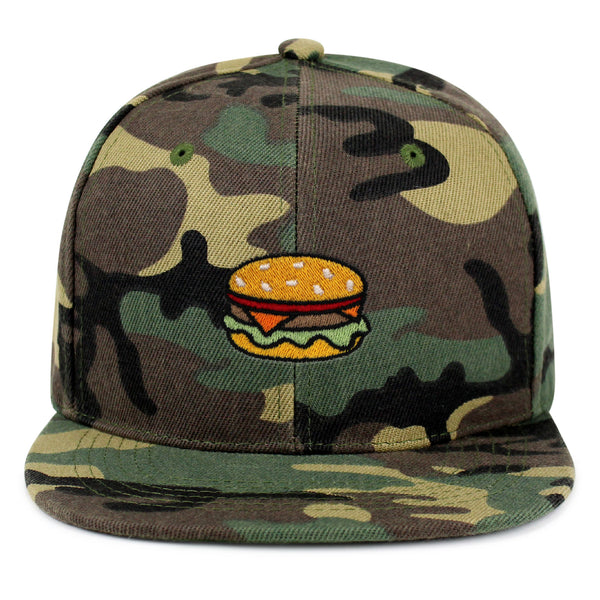 Hamburger Snapback Hat Embroidered Hip-Hop Baseball Cap Fast Food