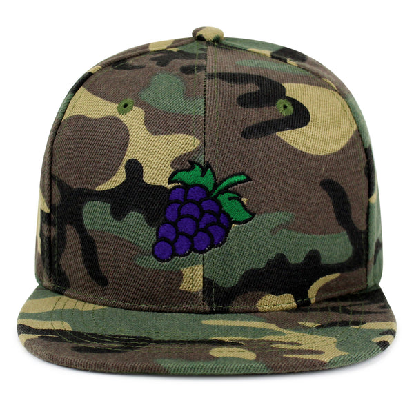 Grape Snapback Hat Embroidered Hip-Hop Baseball Cap Farm Farmers Vegan