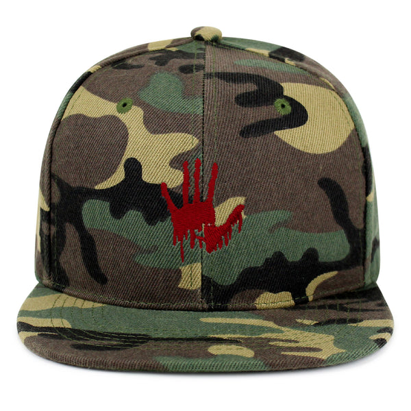 Bloody Hand Snapback Hat Embroidered Hip-Hop Baseball Cap Horror