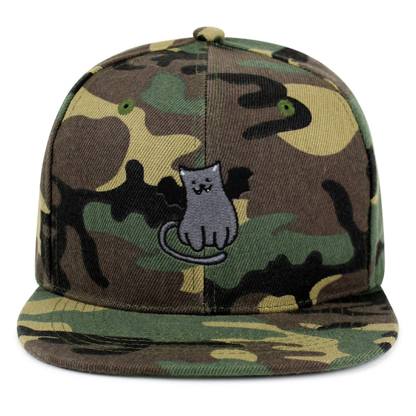 Bat-cat Snapback Hat Embroidered Hip-Hop Baseball Cap Cat Kitty