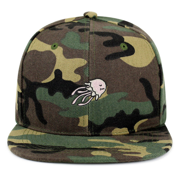 Jellyfish Snapback Hat Embroidered Hip-Hop Baseball Cap Fish Nature