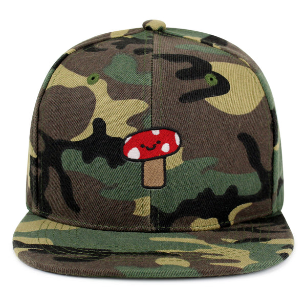 Mushroom Snapback Hat Embroidered Hip-Hop Baseball Cap Cute