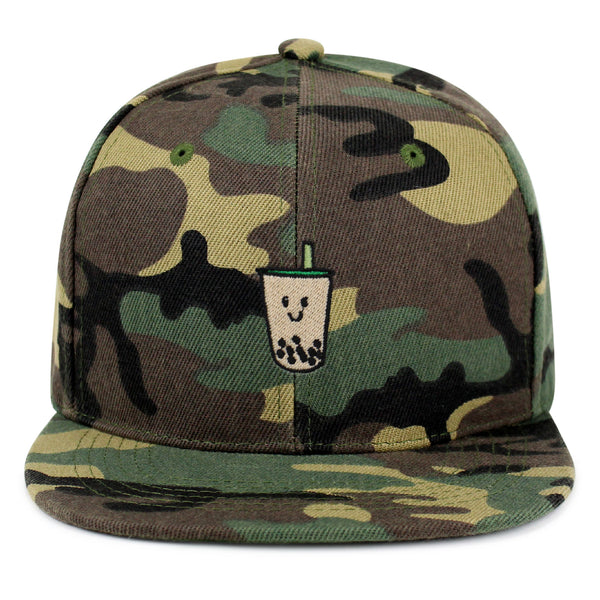 Boba Tea  Snapback Hat Embroidered Hip-Hop Baseball Cap Pearl