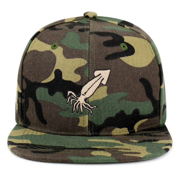 Squid Snapback Hat Embroidered Hip-Hop Baseball Cap Fishing