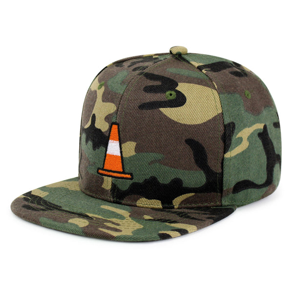 Safety Cone Snapback Hat Embroidered Hip-Hop Baseball Cap Construction