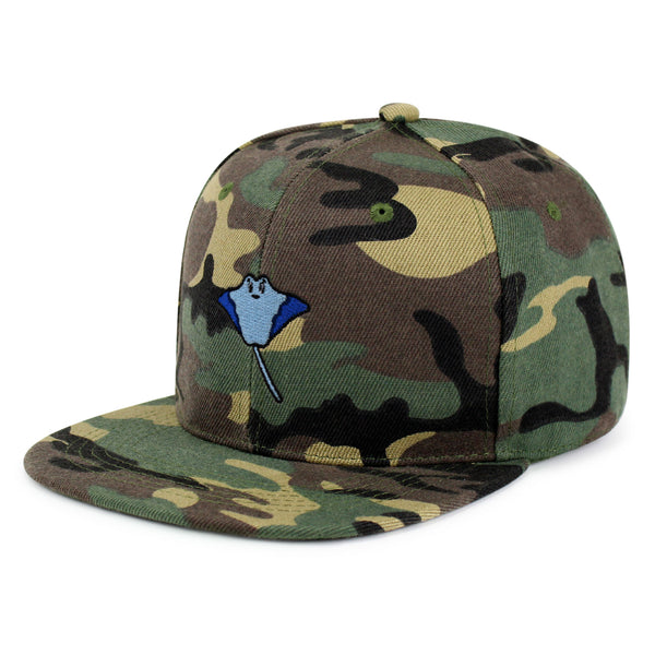 Stingray Snapback Hat Embroidered Hip-Hop Baseball Cap Fishing Ocean