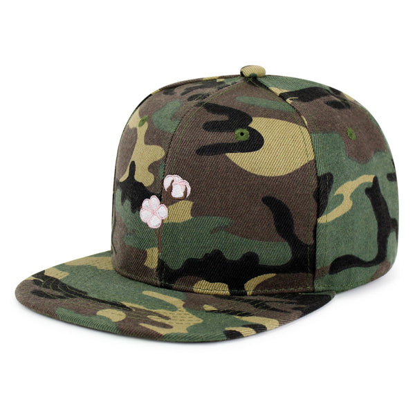 Cotton Flower Snapback Hat Embroidered Hip-Hop Baseball Cap Tree