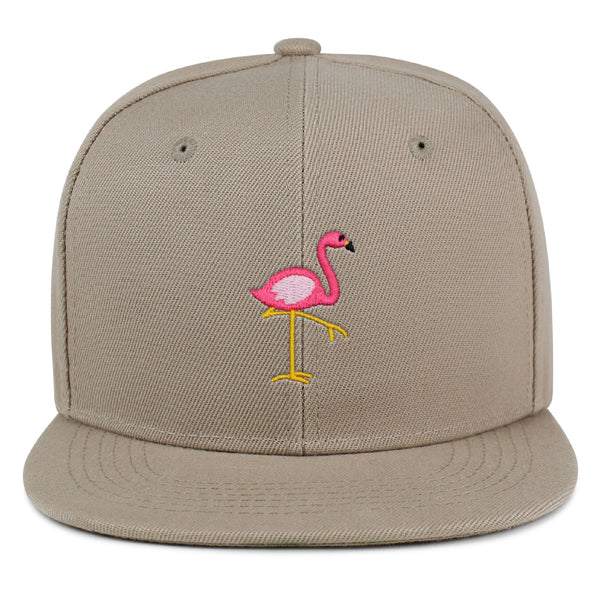 Flamingo Snapback Hat Embroidered Hip-Hop Baseball Cap Bird Pink