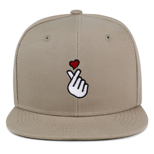 Korean Heart Finger Snapback Hat Embroidered Hip-Hop Baseball Cap Korea Sign