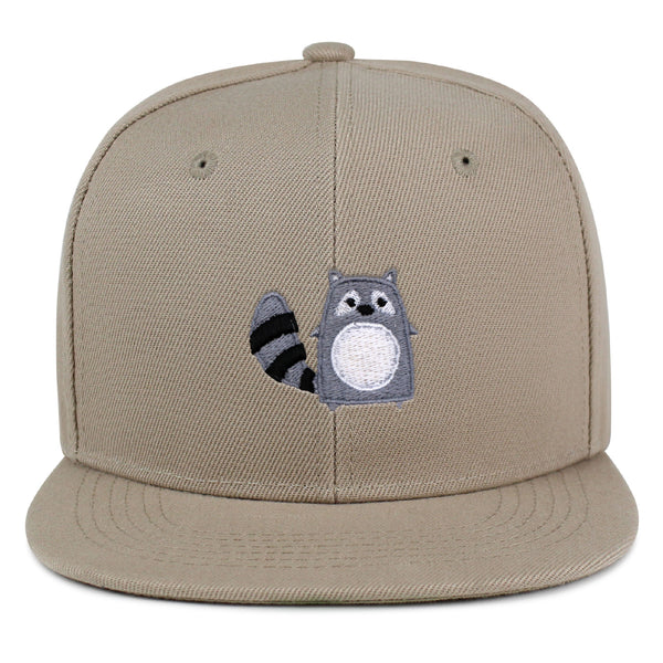 Racoon Snapback Hat Embroidered Hip-Hop Baseball Cap Cute Zoo