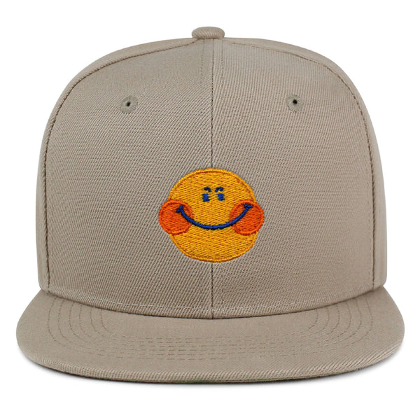 Smile Snapback Hat Embroidered Hip-Hop Baseball Cap Emoji Smiling Face