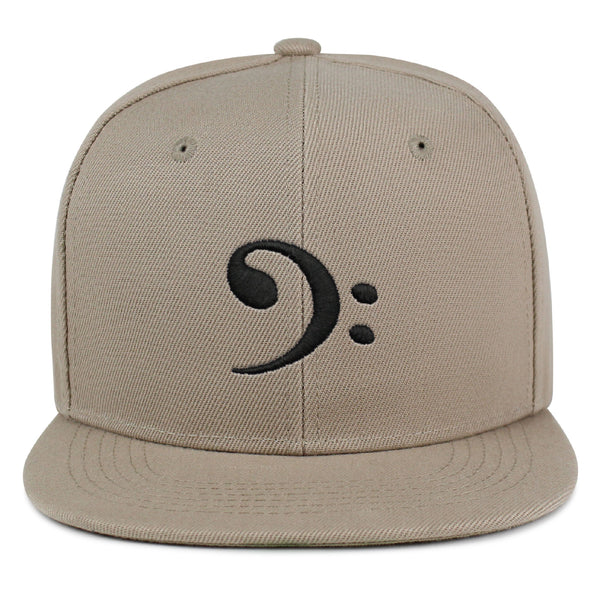 Bass Clef Snapback Hat Embroidered Hip-Hop Baseball Cap Music Symbol