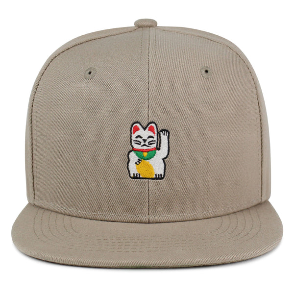 Waving Cat Snapback Hat Embroidered Hip-Hop Baseball Cap Japanese Statue