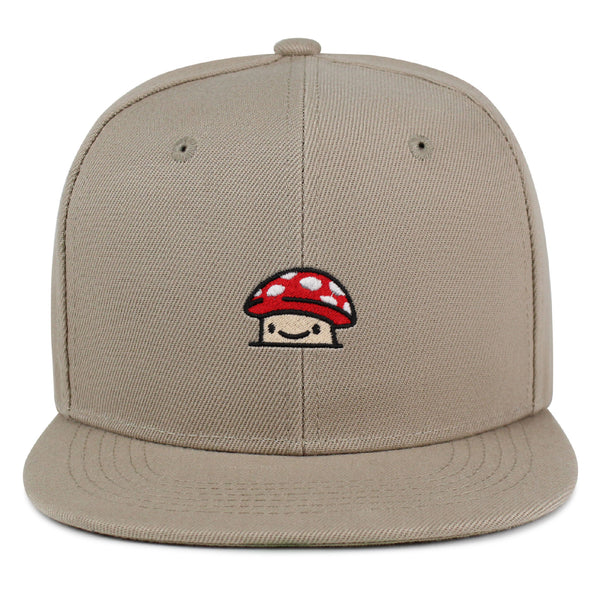 Mushroom  Snapback Hat Embroidered Hip-Hop Baseball Cap Red