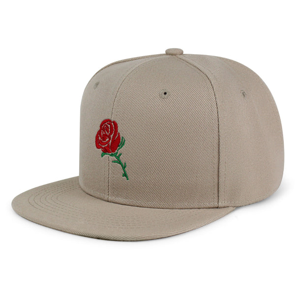 Rose Snapback Hat Embroidered Hip-Hop Baseball Cap Flower Floral Love