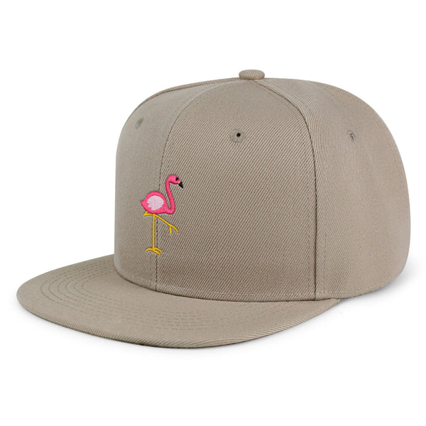 Flamingo Snapback Hat Embroidered Hip-Hop Baseball Cap Bird Pink