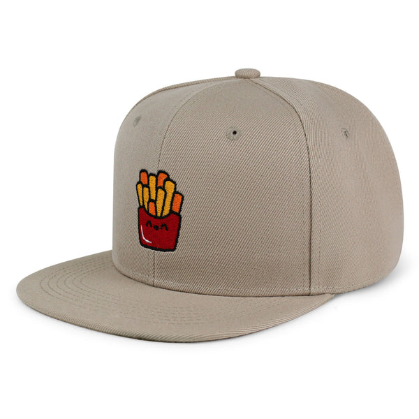 Smiling French Fries Snapback Hat Embroidered Hip-Hop Baseball Cap Chips Fast Food