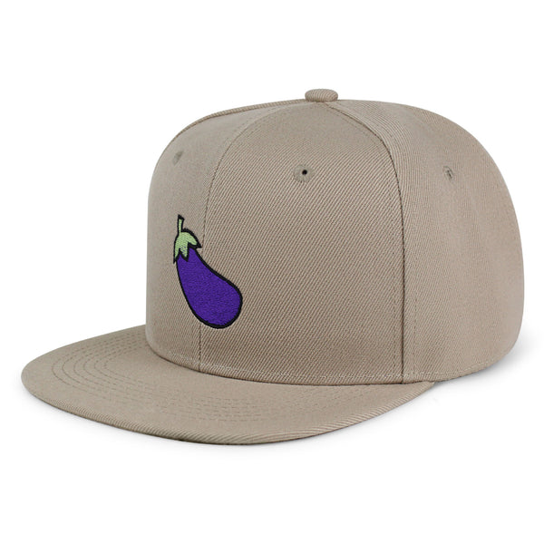 Eggplant Snapback Hat Embroidered Hip-Hop Baseball Cap Foodie Vegetable