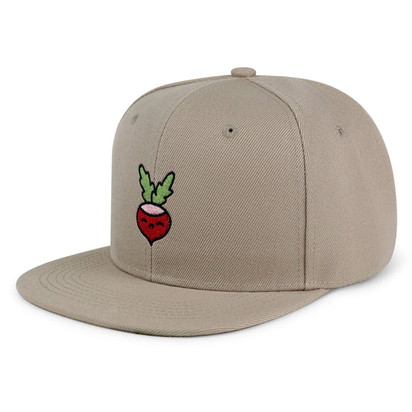 Radish Snapback Hat Embroidered Hip-Hop Baseball Cap Vegan Vegetable Farmer