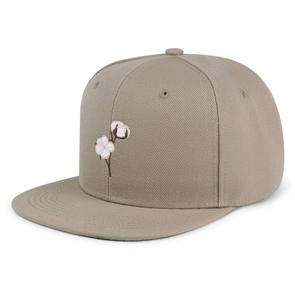 Cotton Flower Snapback Hat Embroidered Hip-Hop Baseball Cap Tree