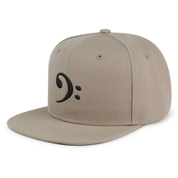 Bass Clef Snapback Hat Embroidered Hip-Hop Baseball Cap Music Symbol