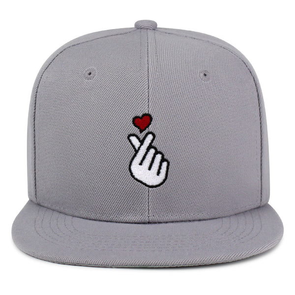 Korean Heart Finger Snapback Hat Embroidered Hip-Hop Baseball Cap Korea Sign